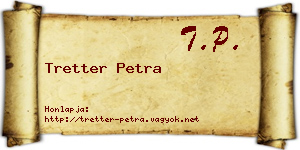 Tretter Petra névjegykártya